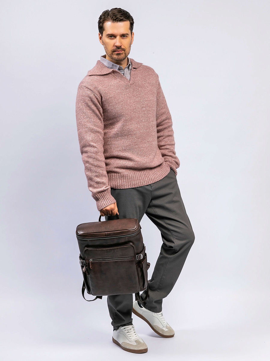 Рюкзак Dr. Koffer из натуральной кожи коричневый