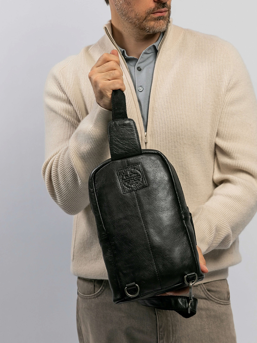 Рюкзак Dr.Koffer из натуральной кожи черный