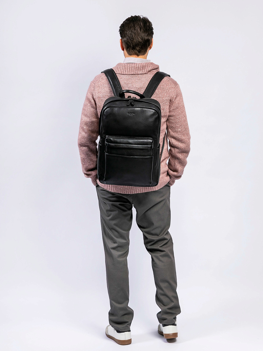 Рюкзак Dr. Koffer из натуральной кожи черный