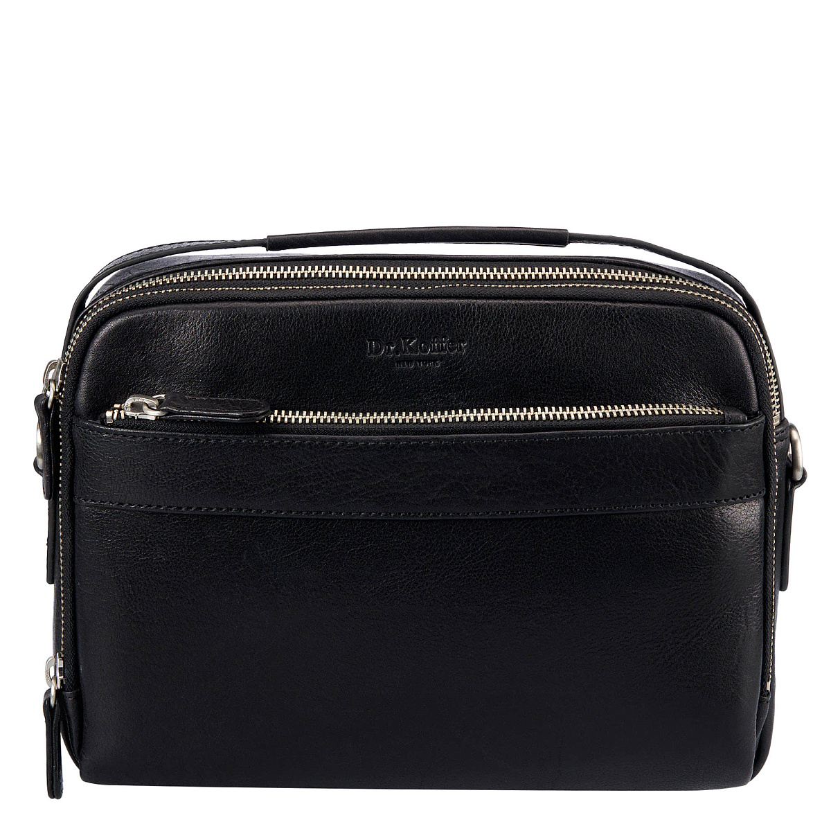 Сумка через плечо Dr.Koffer из натуральной кожи черная
