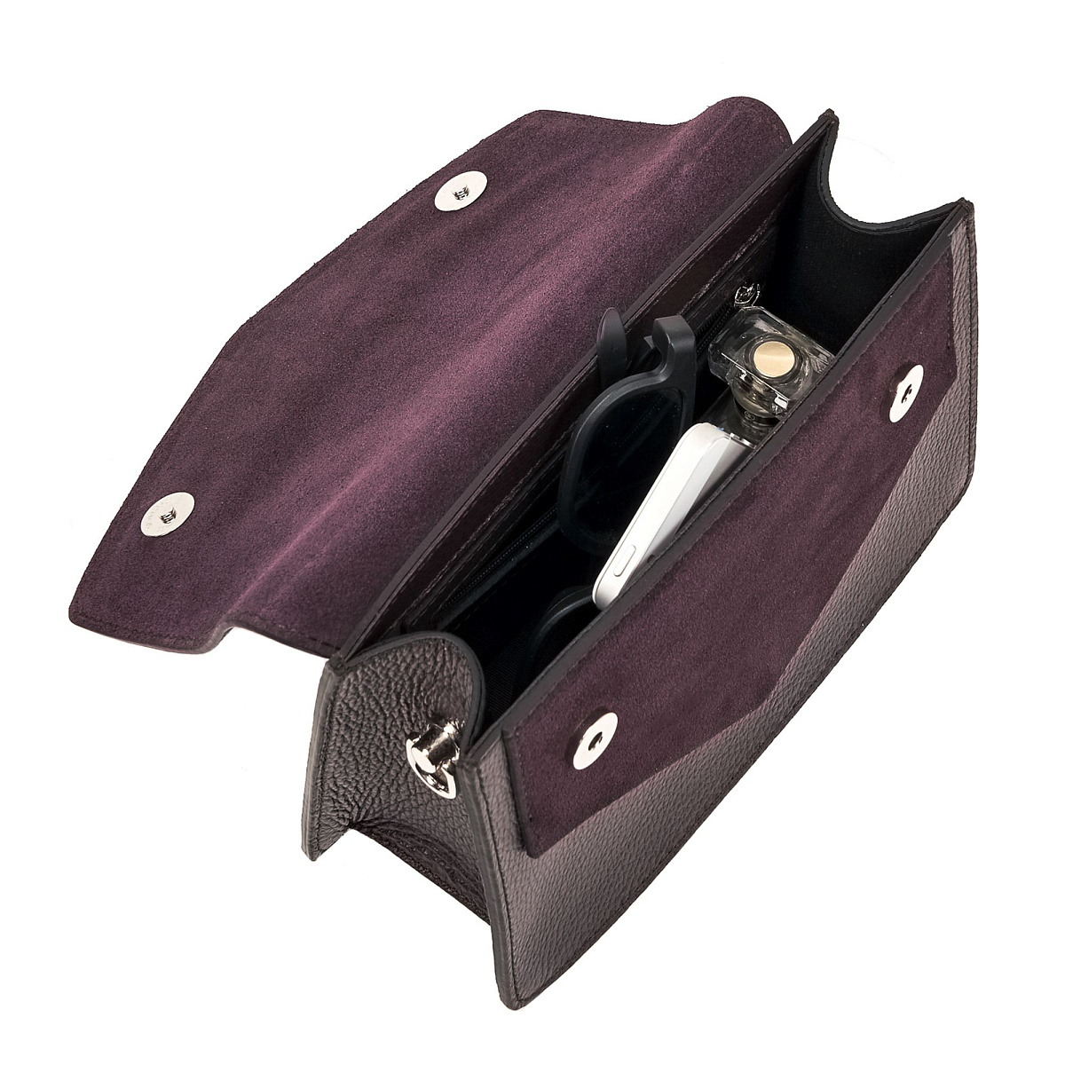 Женская сумка Dr. Koffer из натуральной кожи фиолетовая