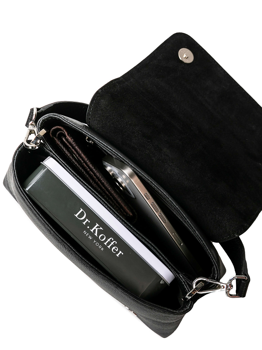 Женская сумка Dr. Koffer из натуральной кожи черная
