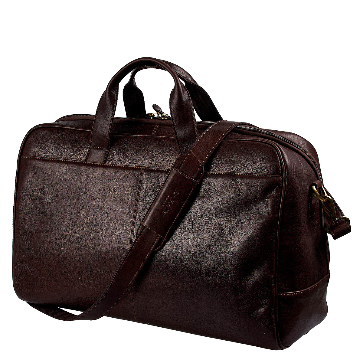 Сумка дорожная Dr.Koffer из натуральной кожи коричневая