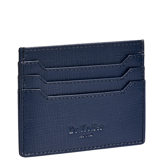 Кредитница Dr.Koffer из натуральной кожи синяя