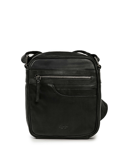 Сумка через плечо Dr.Koffer из натуральной кожи черная