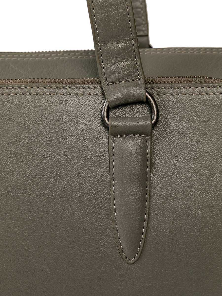 Женская сумка Dr.Koffer из натуральной кожи серая