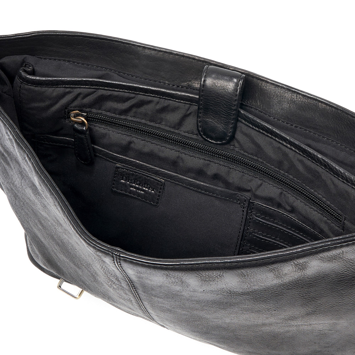 Портфель Dr.Koffer из натуральной кожи черный