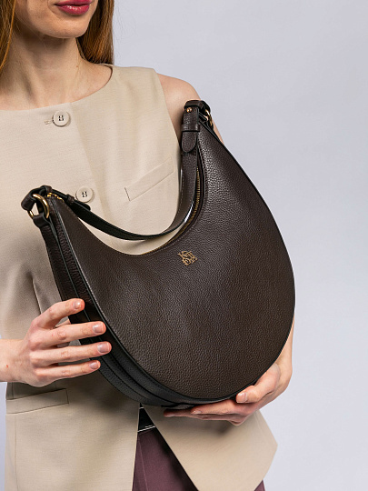 Женская сумка Dr. Koffer из натуральной кожи коричневая