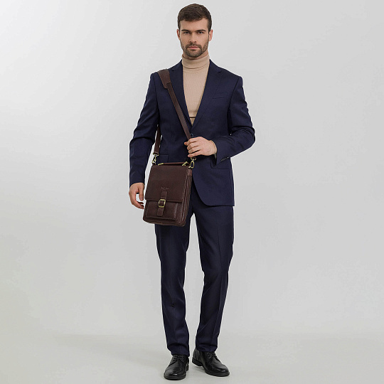 Сумка планшет Dr.Koffer из натуральной кожи коричневый