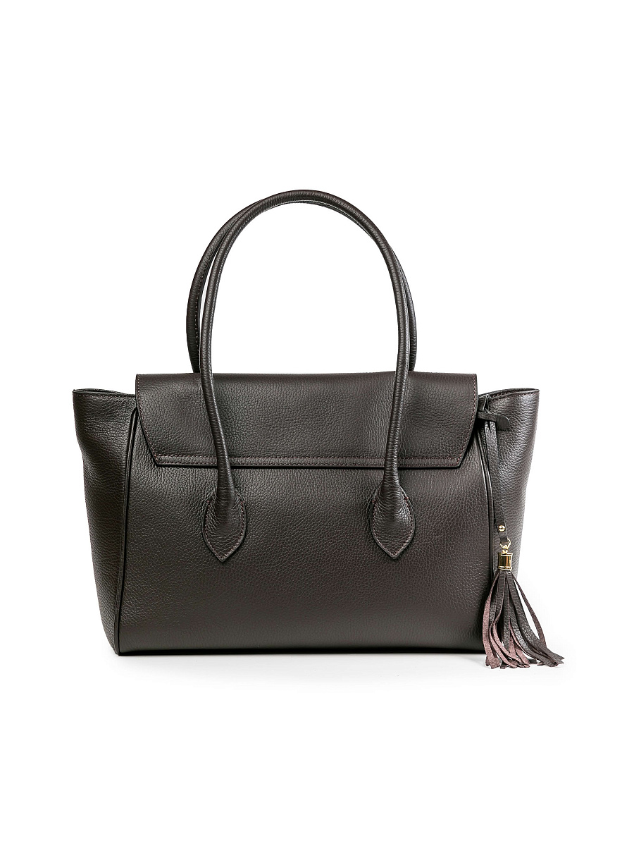 Женская сумка Dr.Koffer из натуральной кожи темно-коричневая