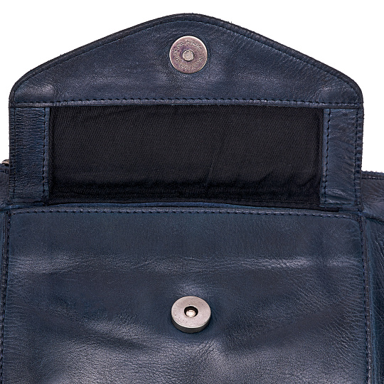 Сумка через плечо Dr.Koffer из натуральной кожи синяя