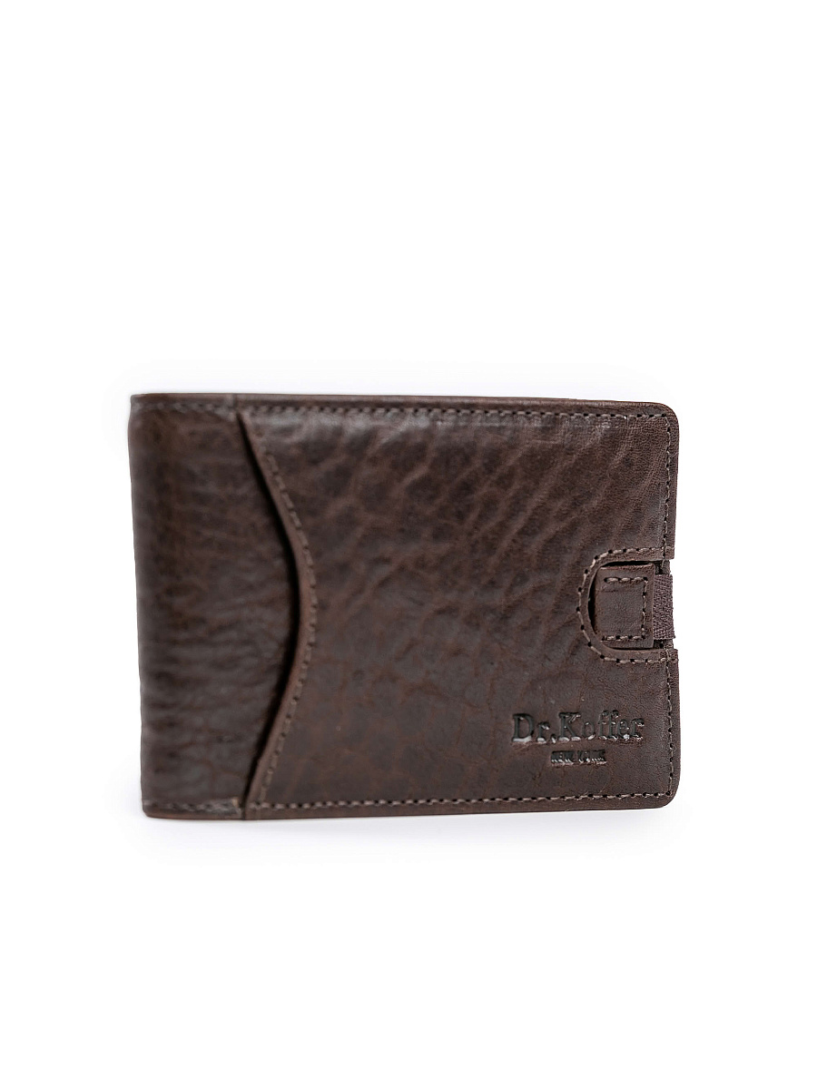 Зажим для денег Dr.Koffer из натуральной кожи коричневый