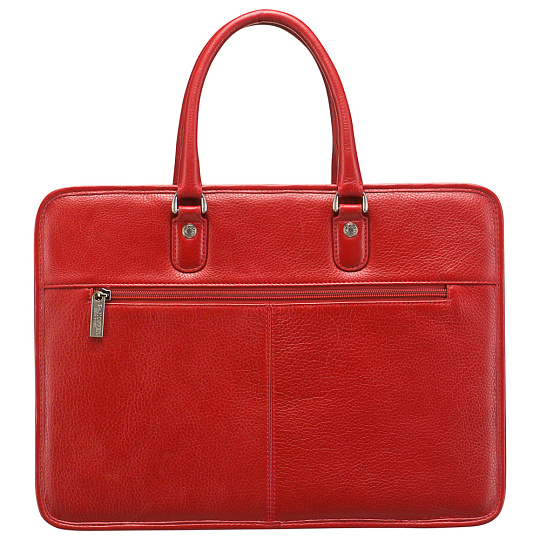 Деловая сумка Dr.Koffer из натуральной кожи красная