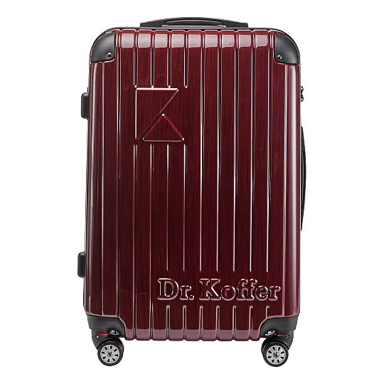 Чемодан на колесах M Dr.Koffer АБС (abs) пластик бордовый