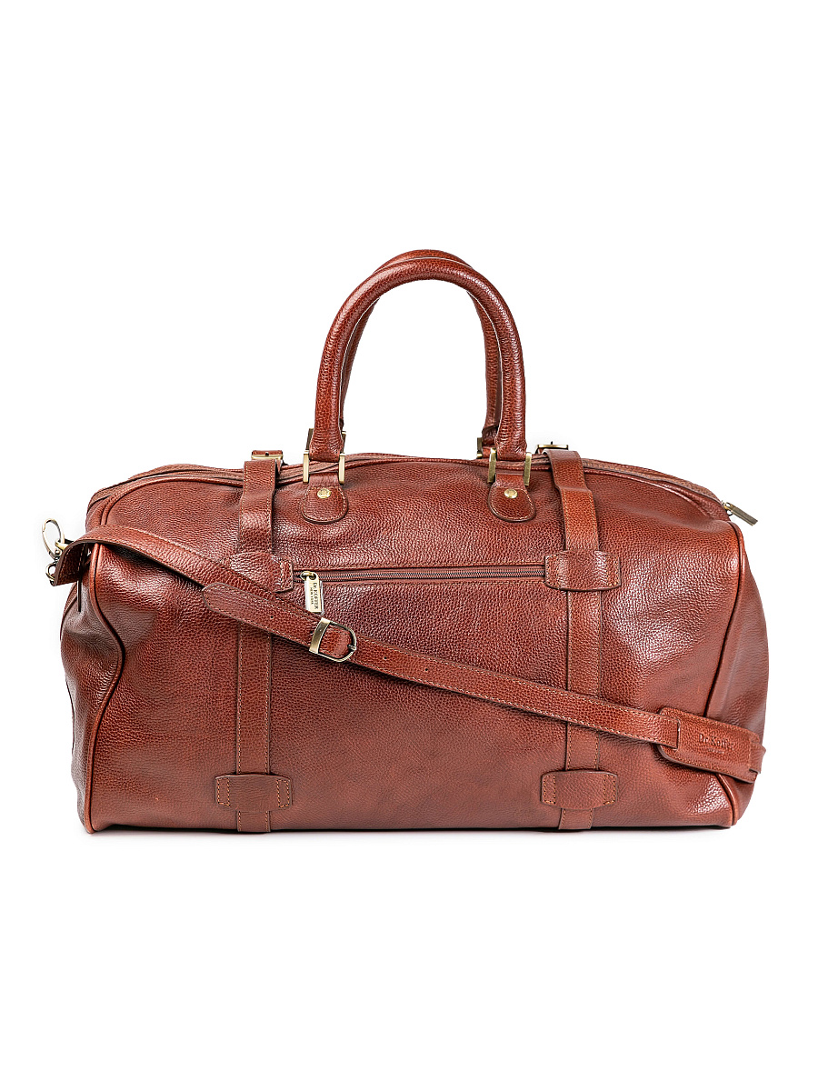 Сумка дорожная Dr.Koffer из натуральной кожи коричневая