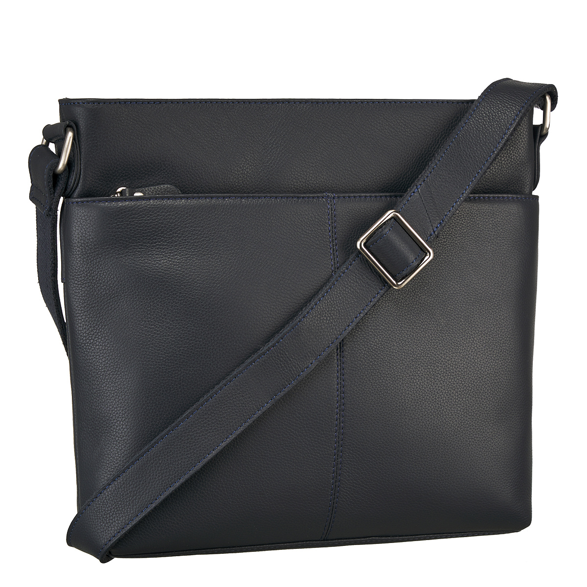 Сумка через плечо Dr.Koffer из натуральной кожи синяя