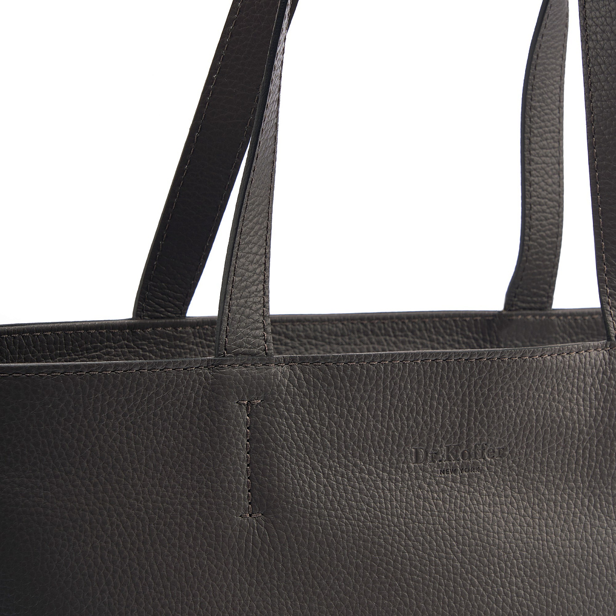 Женская сумка Dr. Koffer из натуральной кожи серая