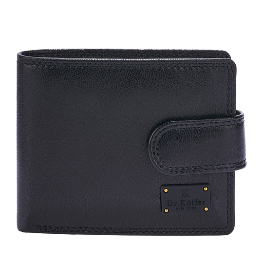 Портмоне Dr.Koffer из натуральной кожи черное
