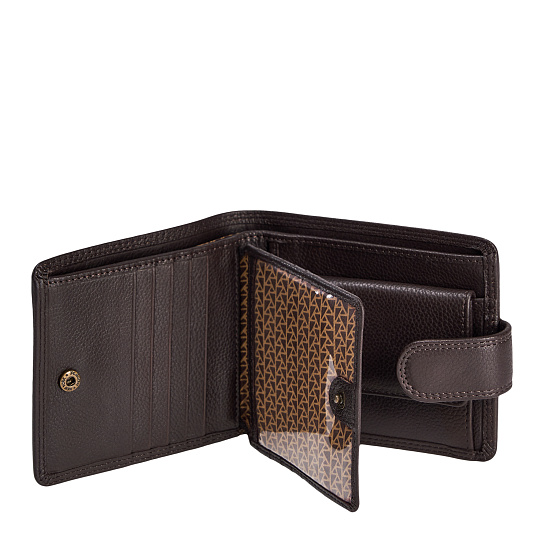 Портмоне Dr.Koffer из натуральной кожи коричневое