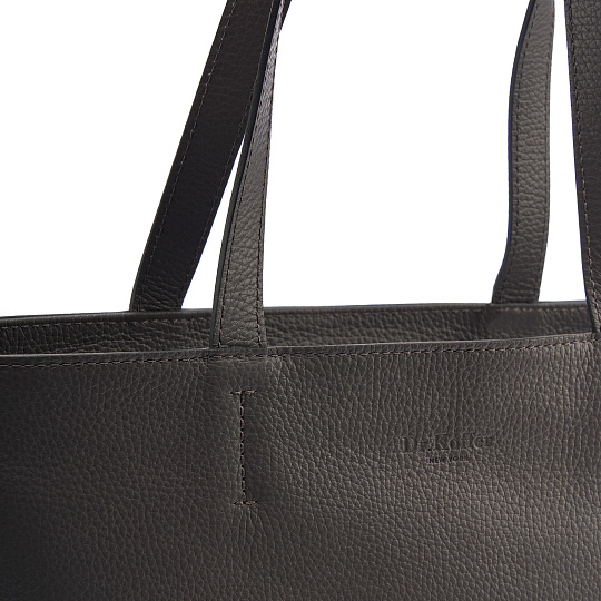 Женская сумка Dr. Koffer из натуральной кожи серая