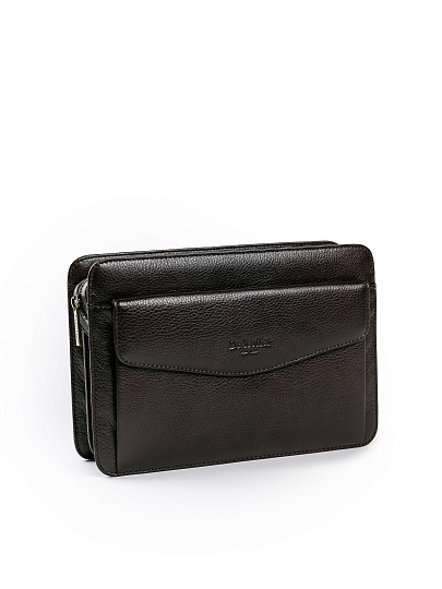 Сумка барсетка из натуральной кожи Dr. Koffer коричневая