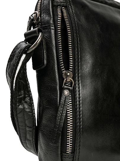 Сумка через плечо Dr.Koffer из натуральной кожи черная