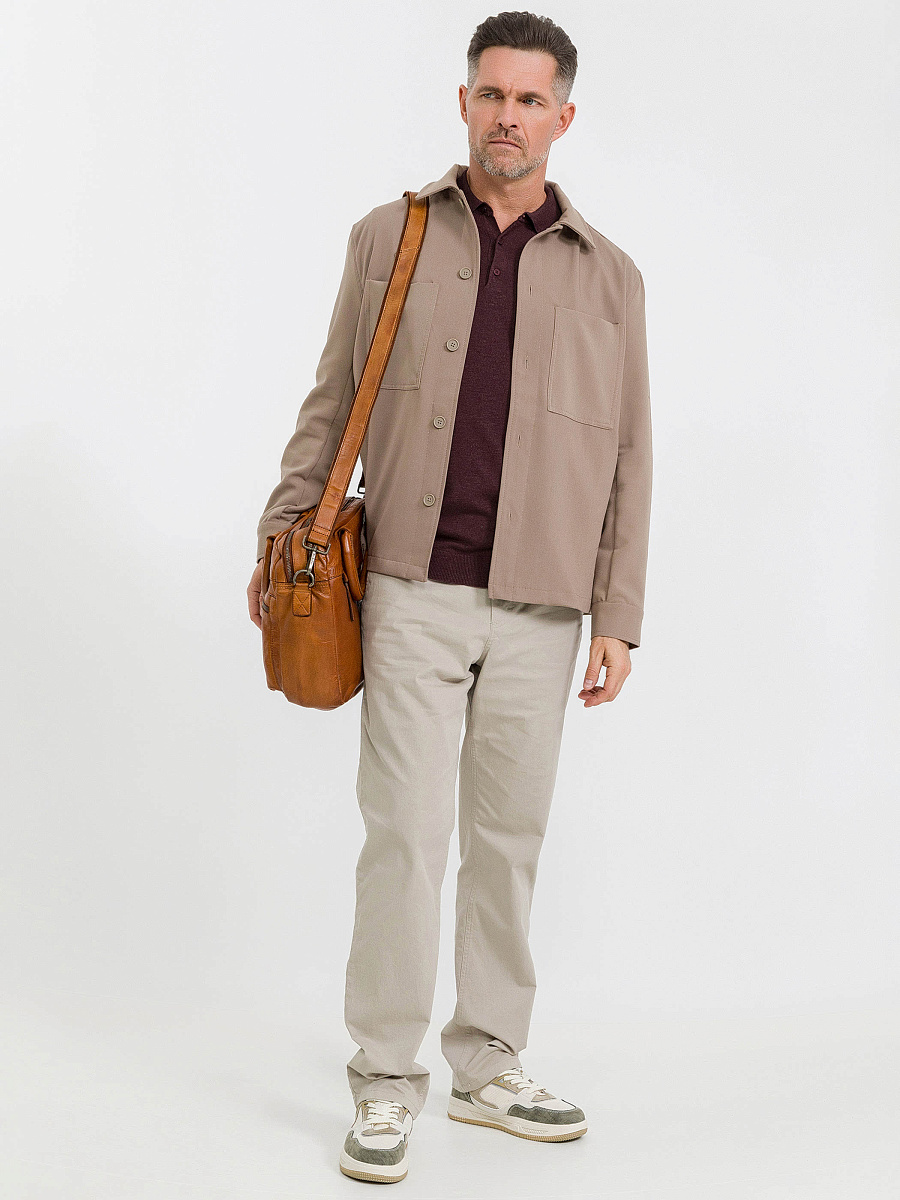 Деловая сумка Dr.Koffer из натуральной кожи коричневая