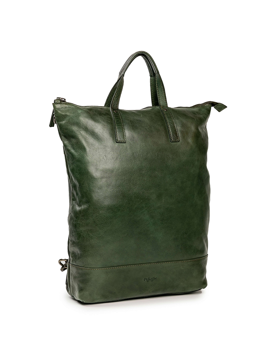 Рюкзак Dr.Koffer из натуральной кожи зеленый