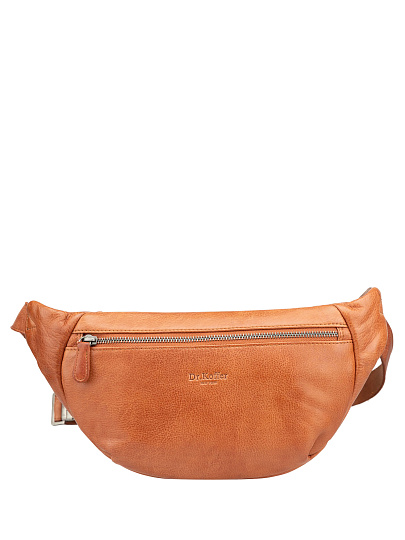 Сумка на пояс Dr. Koffer из натуральной кожи коричневая