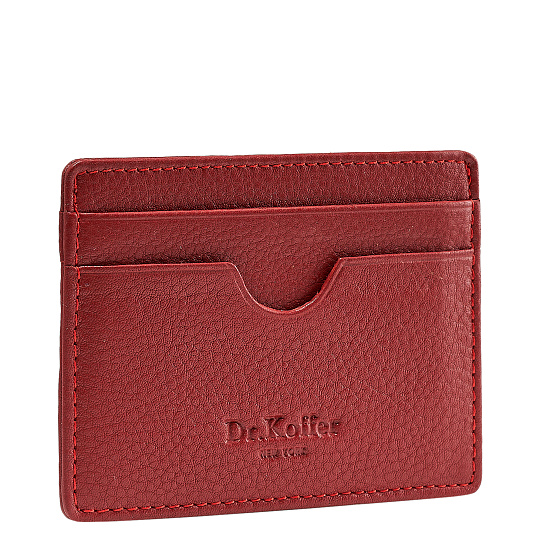Кредитница Dr.Koffer из натуральной кожи красная