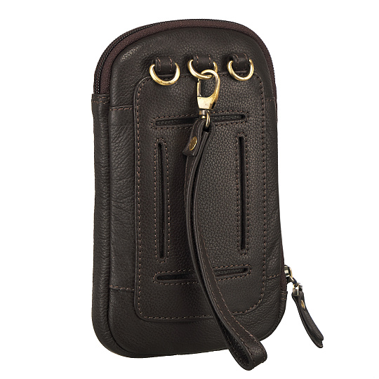 Сумка через плечо Dr.Koffer из натуральной кожи коричневая