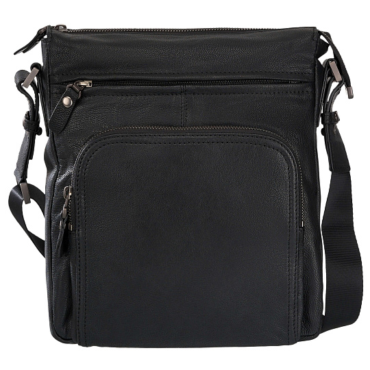 Сумка через плечо Dr.Koffer из натуральной кожи черная