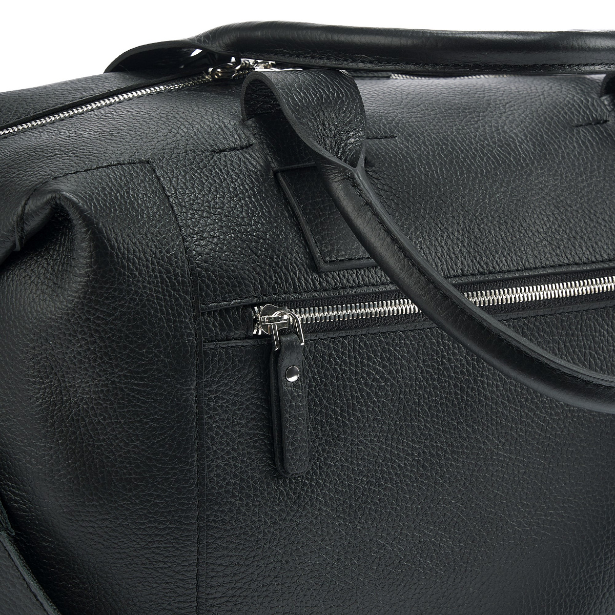 Сумка дорожная Dr. Koffer из натуральной кожи черная