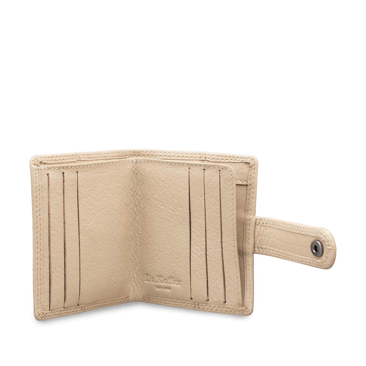 Кредитница Dr.Koffer из натуральной кожи бежевая