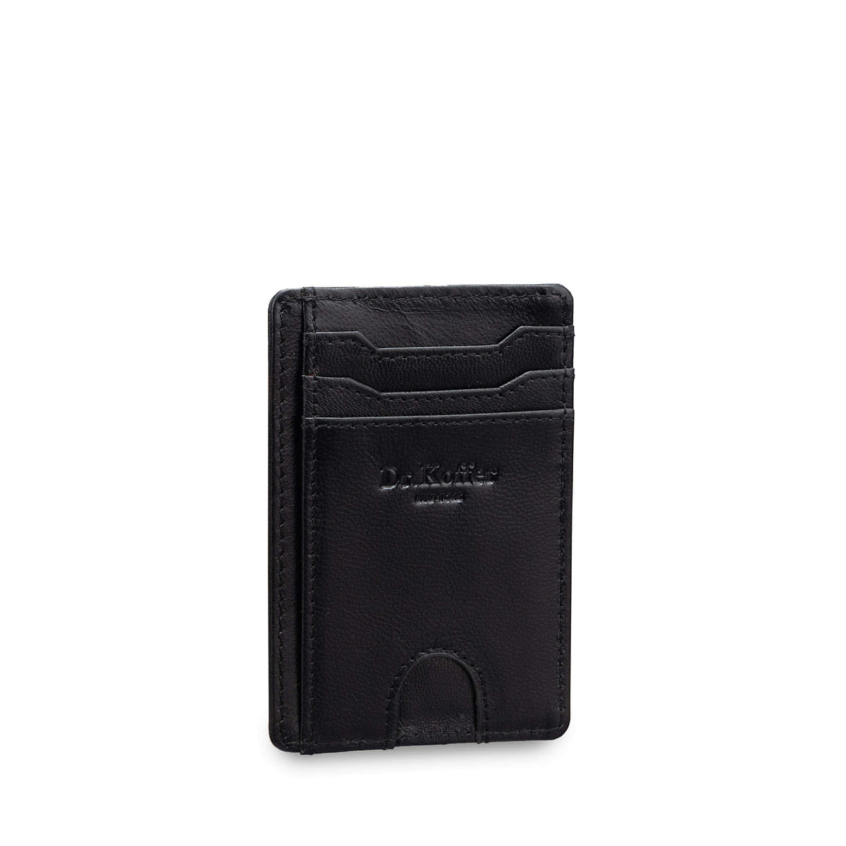 Кредитница Dr.Koffer из натуральной кожи черная