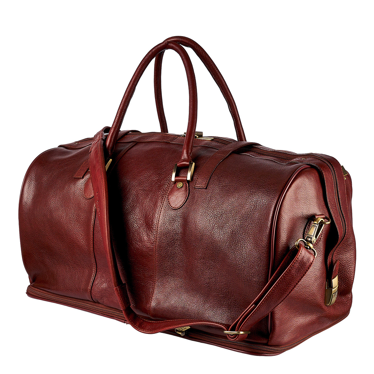 Сумка дорожная Dr.Koffer из натуральной кожи коричневая