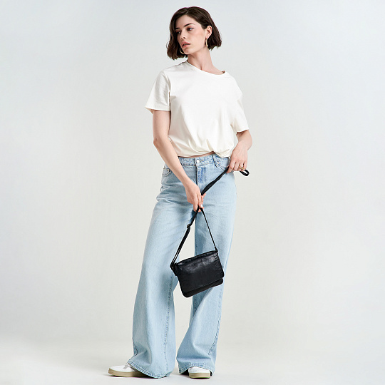 Сумка через плечо Dr.Koffer из натуральной кожи серая