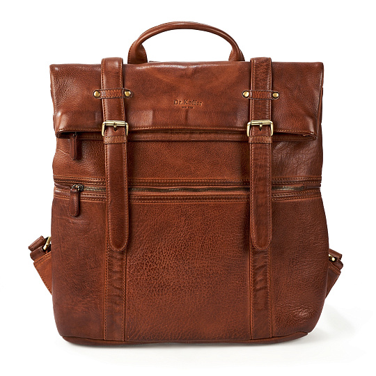 Рюкзак Dr.Koffer из натуральной кожи светло-коричневый