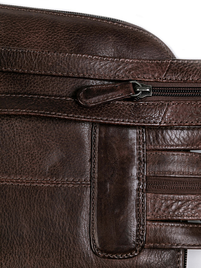 Рюкзак Dr.Koffer из натуральной кожи темно-коричневый