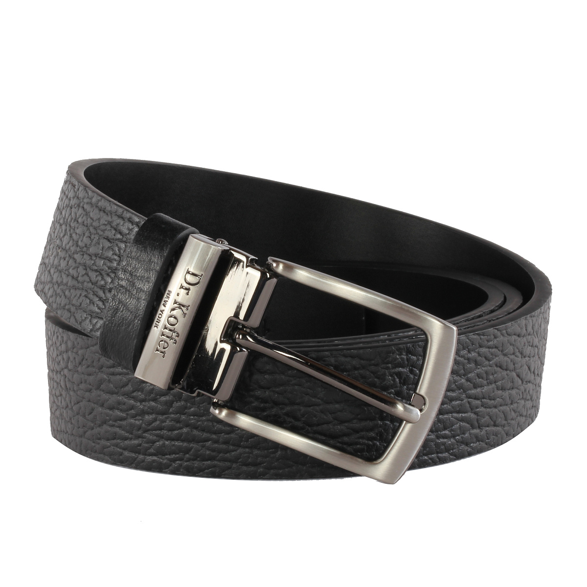 Ремень Dr. Koffer из натуральной кожи черный