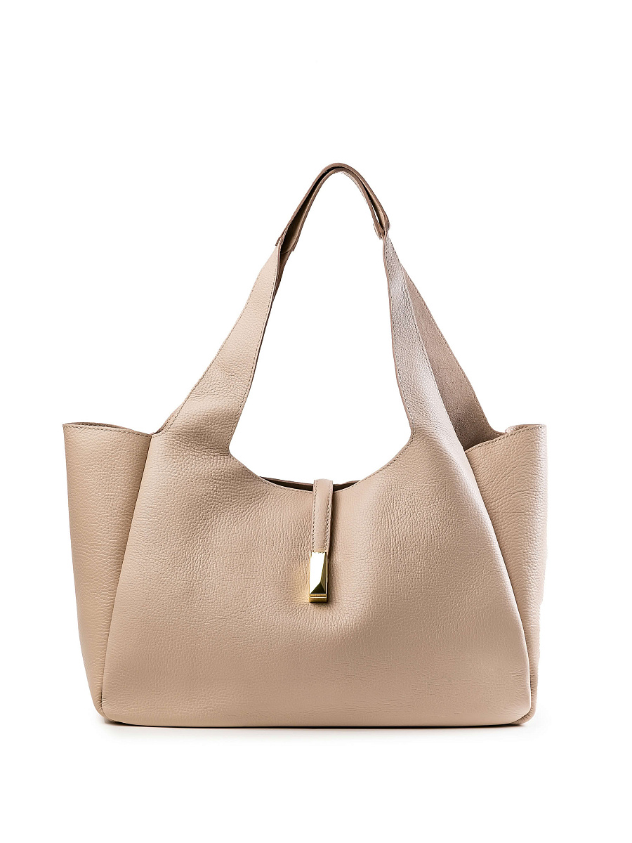 Женская сумка Dr.Koffer из натуральной кожи бежевая