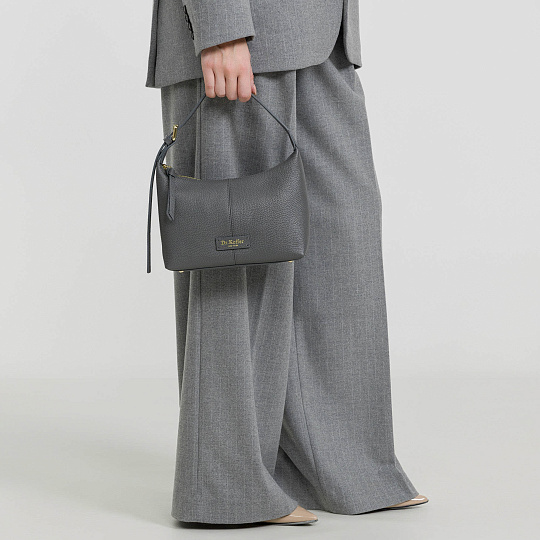 Женская сумка  Dr. Koffer из натуральной кожи серая