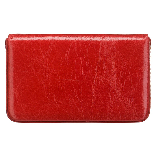 Визитница Dr.Koffer из натуральной кожи красная