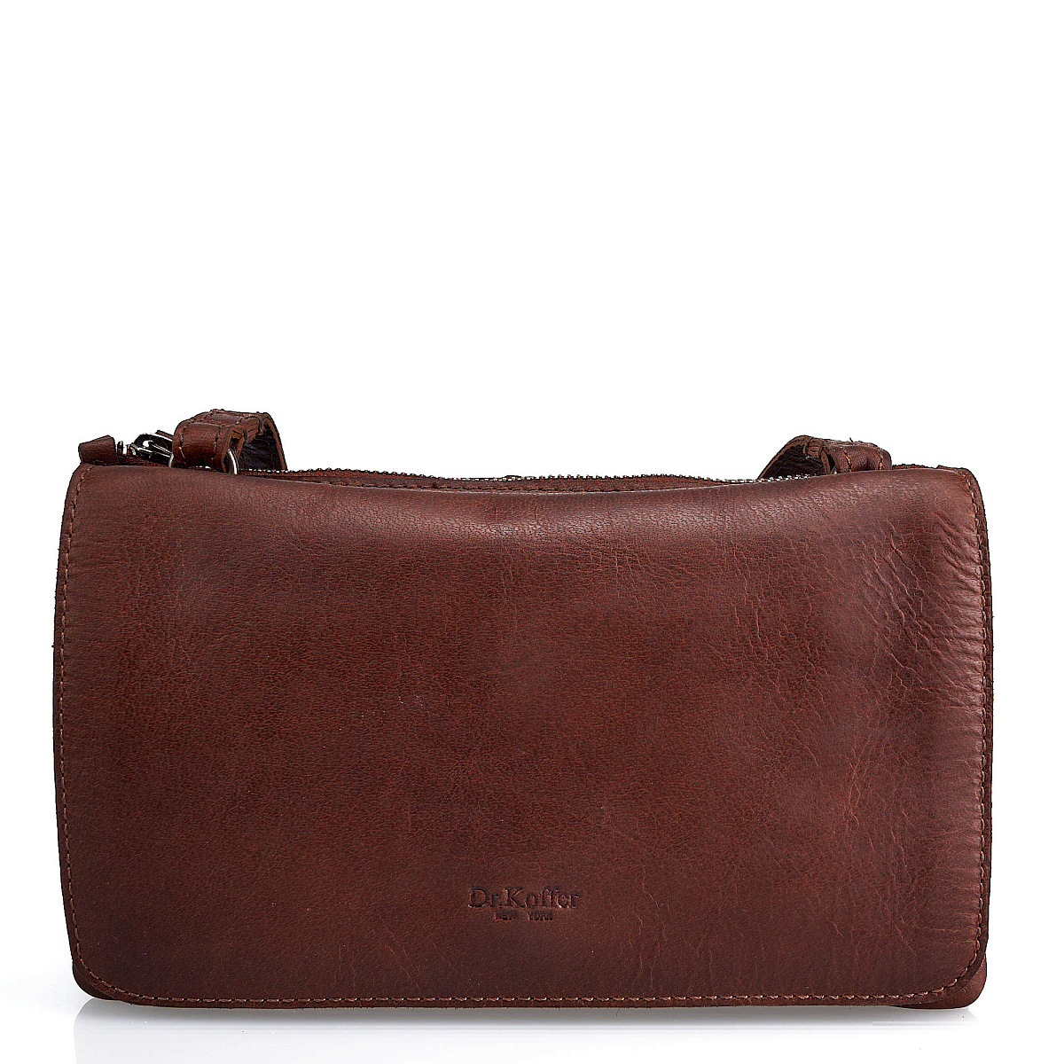 Сумка через плечо Dr.Koffer из натуральной кожи коричневая