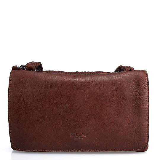 Сумка через плечо Dr.Koffer из натуральной кожи коричневая