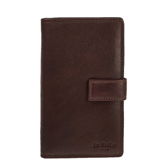 Портмоне Dr.Koffer из натуральной кожи коричневое