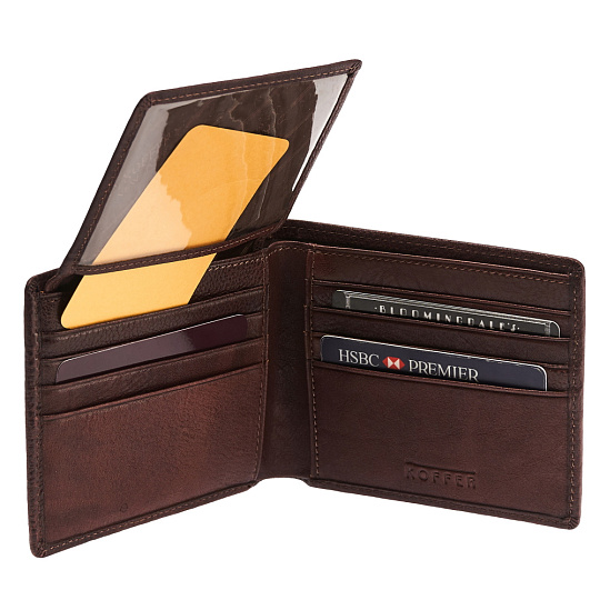 Портмоне Dr.Koffer из натуральной кожи коричневое