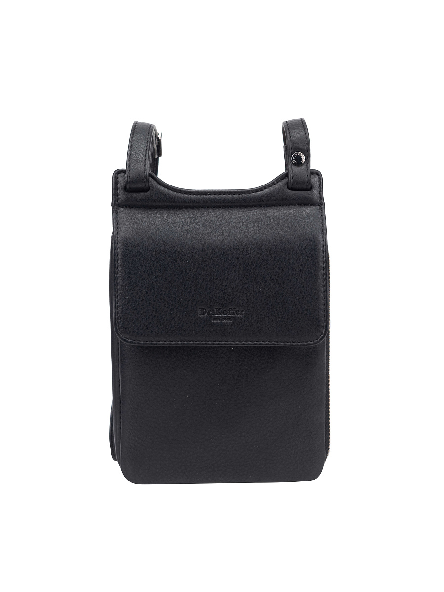 Сумка через плечо Dr.Koffer из натуральной кожи черная