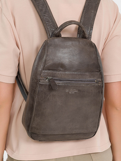 Рюкзак Dr.Koffer из натуральной кожи серый