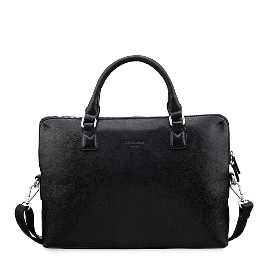 Деловая сумка Dr.Koffer из натуральной кожи черная